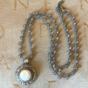 Tibet Silver and Pearl handmade necklace